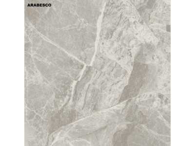 Round coffee table made of lacquered steel with a porcelain marble or wavy glass top - ABRACCIO