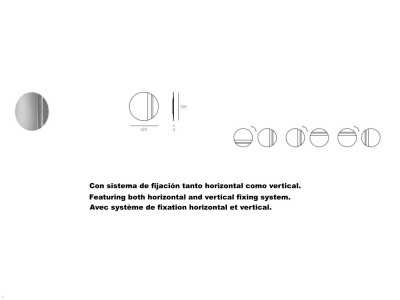 Italian design round mirror - ABIGAIL