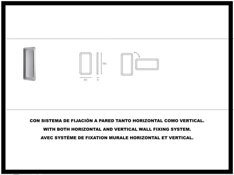 Miroir rectangulaire de design italien - ABBA