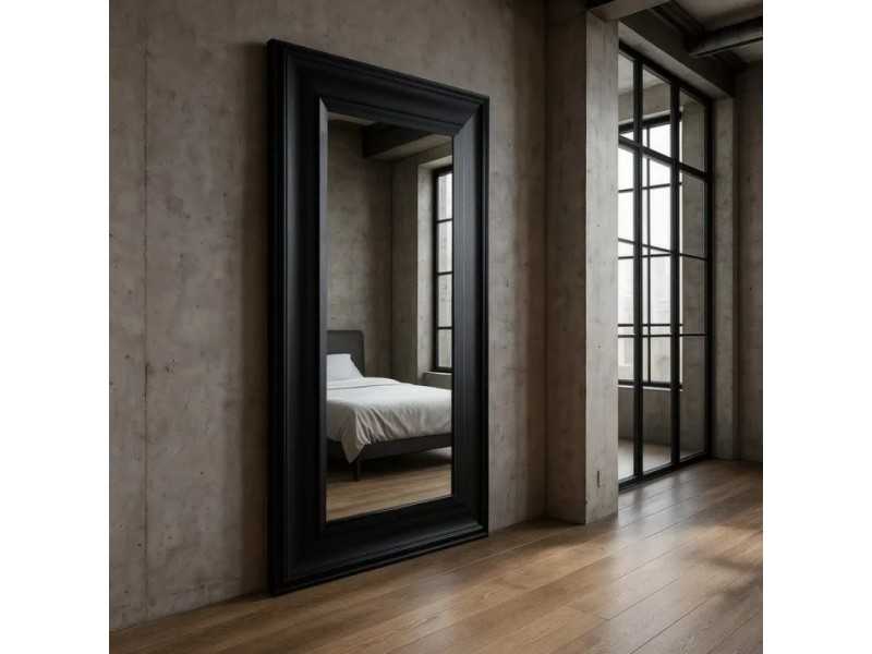 Rectangular wall mirror made of ash wood - ASA NOIR