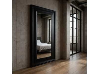 Miroir mural rectangulaire en bois de frêne - ASA NOIR