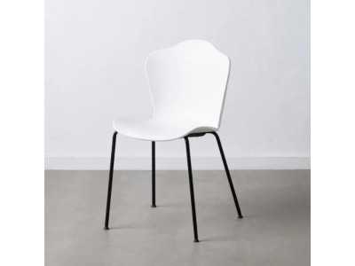 Outdoor chair in white polyurethane and iron legs - ALMA BLANCO Outdoor chair in white polyurethane and iron legs - ALMA BLANCO