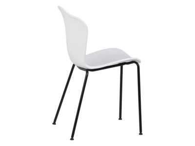 Outdoor chair in white polyurethane and iron legs - ALMA BLANCO Outdoor chair in white polyurethane and iron legs - ALMA BLANCO