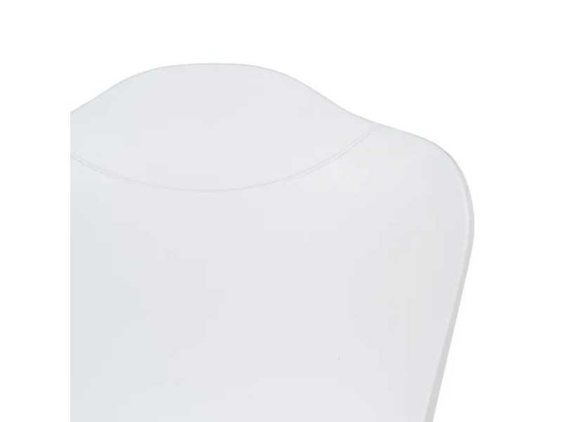 Outdoor chair in white polyurethane and iron legs - ALMA BLANCO