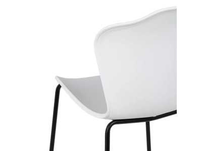 Outdoor chair in white polyurethane and iron legs - ALMA BLANCO Outdoor chair in white polyurethane and iron legs - ALMA BLANCO