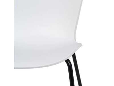 Outdoor chair in white polyurethane and iron legs - ALMA BLANCO Outdoor chair in white polyurethane and iron legs - ALMA BLANCO