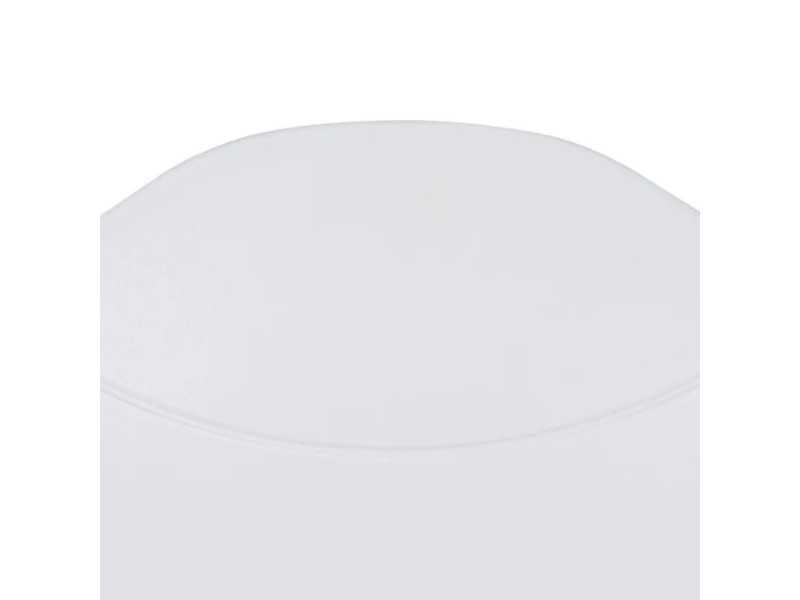 Outdoor chair in white polyurethane and iron legs - ALMA BLANCO