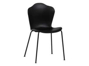 Outdoor chair in black polyurethane and iron legs - ALMA NEGRO 2