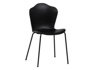 Outdoor chair in black polyurethane and iron legs - ALMA NEGRO Outdoor chair in black polyurethane and iron legs - ALMA NEGRO