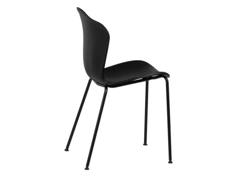 Outdoor chair in black polyurethane and iron legs - ALMA NEGRO