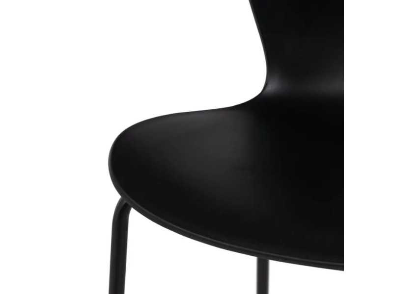 Outdoor chair in black polyurethane and iron legs - ALMA NEGRO