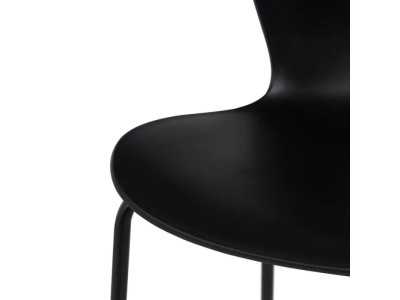 Outdoor chair in black polyurethane and iron legs - ALMA NEGRO Outdoor chair in black polyurethane and iron legs - ALMA NEGRO