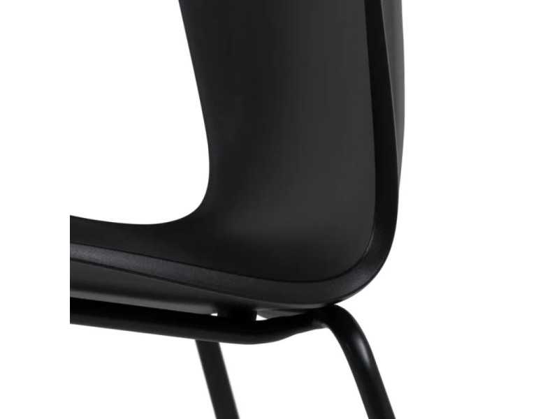 Outdoor chair in black polyurethane and iron legs - ALMA NEGRO