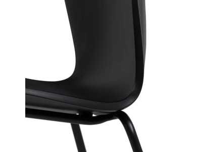 Outdoor chair in black polyurethane and iron legs - ALMA NEGRO Outdoor chair in black polyurethane and iron legs - ALMA NEGRO