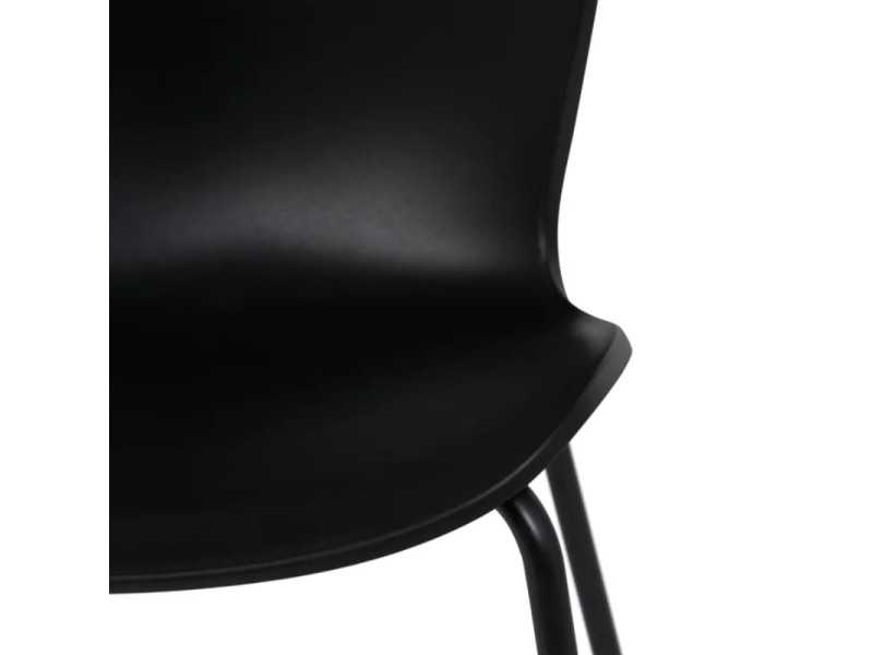 Outdoor chair in black polyurethane and iron legs - ALMA NEGRO