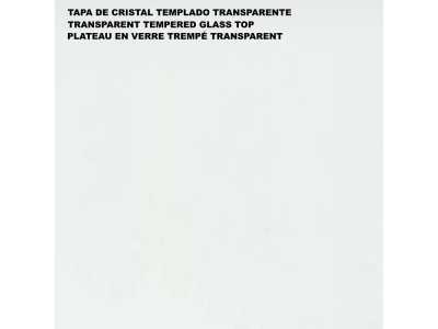 Table extensible avec plateau en verre trempé transparent - ADALGISA CRISTAL