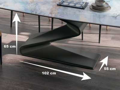 Table extensible avec plateau en verre trempé transparent - ADALGISA CRISTAL