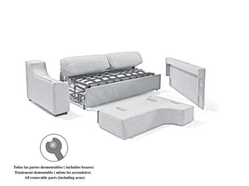 Designer sofa bed with Italian system - ADRIENNA