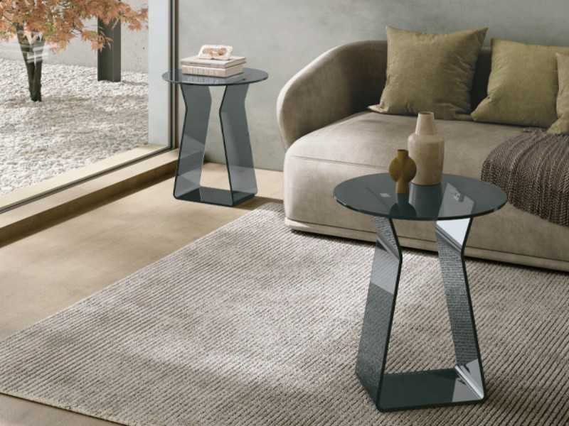 Tempered glass side table - ANNECY