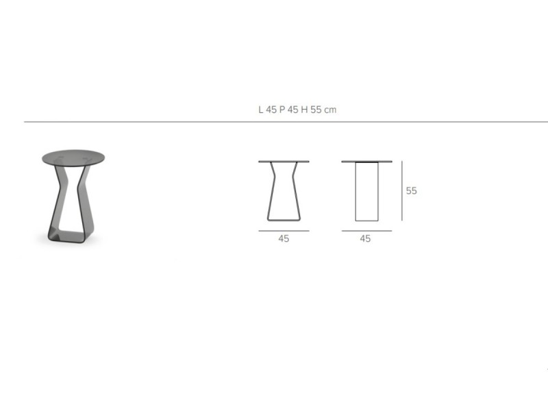 Tempered glass side table - ANNECY