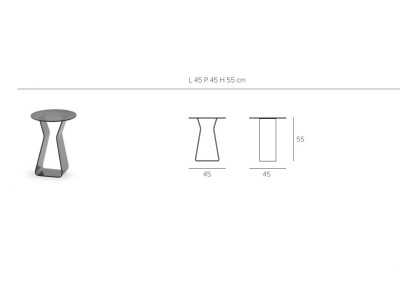Tempered glass side table - ANNECY Tempered glass side table - ANNECY
