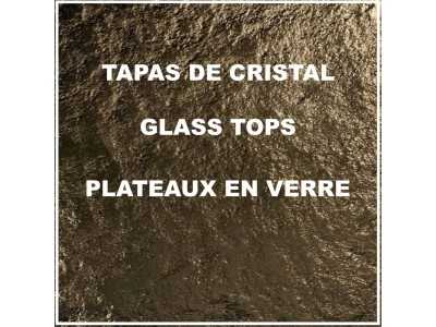 Mesa auxiliar de acero inoxidable lacado y tapa de cristal - ABILLENT Mesa auxiliar de acero inoxidable lacado y tapa de cristal - ABILLENT