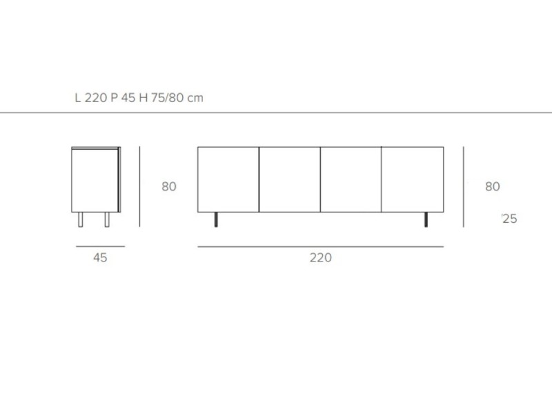 Aparador de diseño con 3 ó 4 puertas - ADAMO
