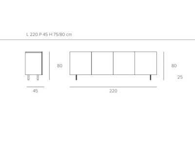 Buffet design 3 ou 4 portes - ADAMO
