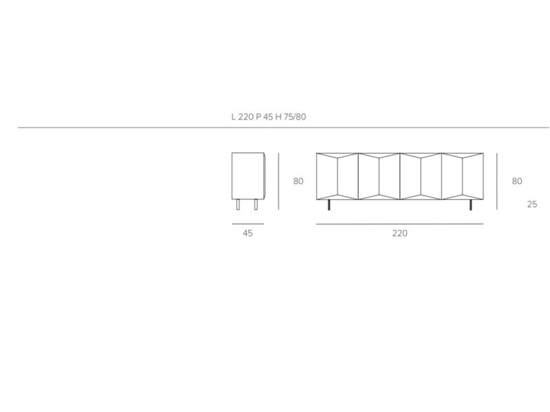 Designer lacquered sideboard with 3 or 4 doors - ADRIA