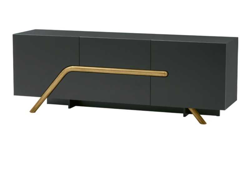 Lacquered designer sideboard with 2 doors and 2 drawers - AZORES