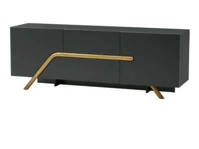 Lacquered designer sideboard with 2 doors and 2 drawers - AZORES