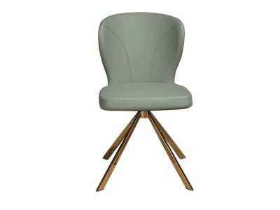 Silla giratoria tapizada en polipiel con base en acero inoxidable - ABACO Silla giratoria tapizada en polipiel con base en acero inoxidable - ABACO