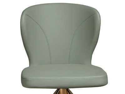 Swivel chair upholstered in synthetic leather with a stainless steel base - ABACO
