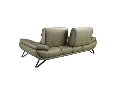 Canapé 2 places au design moderne, tapissé de cuir véritable - ABELLO