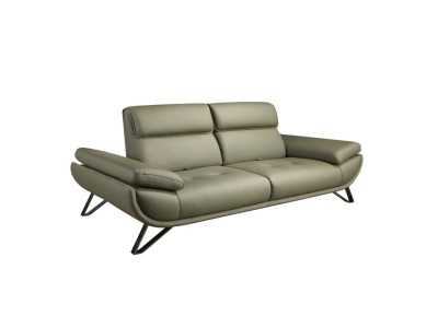 Canapé 3 places au design moderne, tapissé de cuir véritable - ABELLO