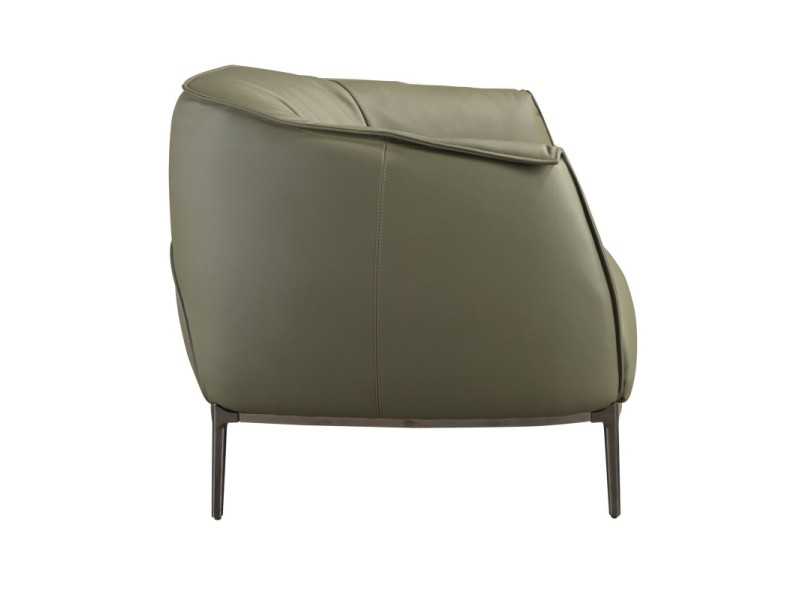Modern designer armchair upholstered in genuine leather - ABELLO
