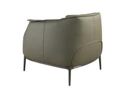 Sillón de diseño moderno tapizado en piel genuina - ABELLO