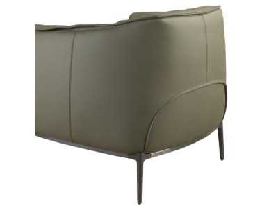 Modern designer armchair upholstered in genuine leather - ABELLO