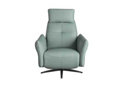 Modern design swivel relax armchair upholstered in genuine leather - MORGAN Modern design swivel relax armchair upholstered in genuine leather - MORGAN