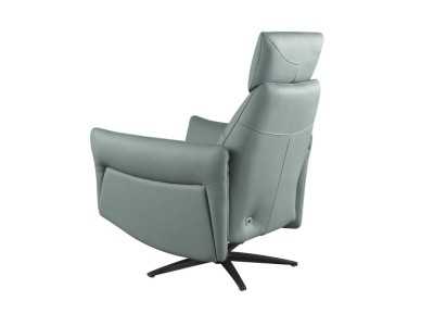 Modern design swivel relax armchair upholstered in genuine leather - MORGAN Modern design swivel relax armchair upholstered in genuine leather - MORGAN