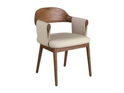 Silla de diseño en madera y tapizada en piel sintética - AAL Silla de diseño en madera y tapizada en piel sintética - AAL