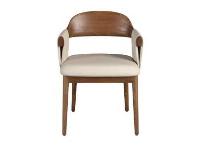 Silla de diseño en madera y tapizada en piel sintética - AAL Silla de diseño en madera y tapizada en piel sintética - AAL