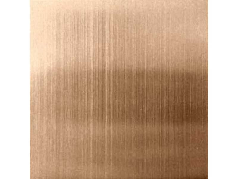 Upholstered chair with rose gold stainless steel base - ARAN