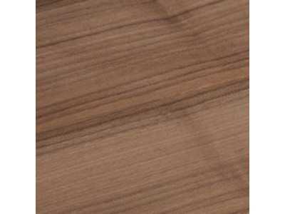 Round wooden corner table with leather upholstery and stainless steel legs - ABEL Round wooden corner table with leather upholstery and stainless steel legs - ABEL