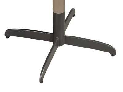 Round wooden corner table with leather upholstery and stainless steel legs - ABEL Round wooden corner table with leather upholstery and stainless steel legs - ABEL