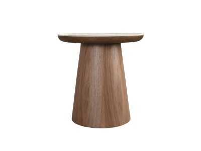 Round wooden corner table with porcelain marble top - AAL Round wooden corner table with porcelain marble top - AAL