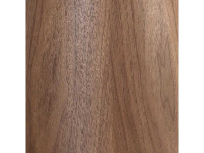 Table d'angle ronde en bois avec plateau en marbre porcelaine - AAL