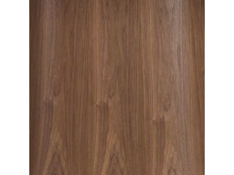 Walnut veneer coffee table with oval porcelain marble top - AAL