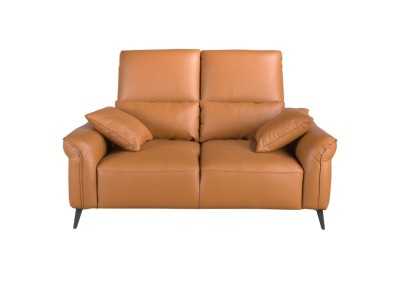 Modern design 2-seater sofa upholstered in genuine leather - AMAYA 2