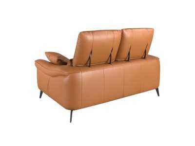 Modern design 2-seater sofa upholstered in genuine leather - AMAYA 2